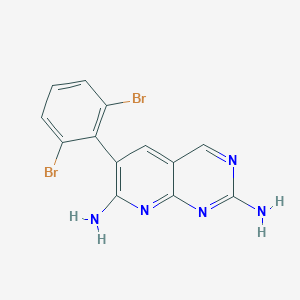 molecular formula C13H9Br2N5 B054610 Acetyl-CoA Carboxylase-IN-1 CAS No. 179343-23-8