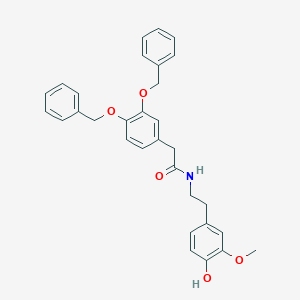2-[3,4-bis(phenylmethoxy)phenyl]-N-[2-(4-hydroxy-3-methoxyphenyl)ethyl]acetamide
