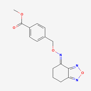 molecular formula C15H15N3O4 B5461412 methyl 4-({[(4E)-6,7-dihydro-2,1,3-benzoxadiazol-4(5H)-ylideneamino]oxy}methyl)benzoate 