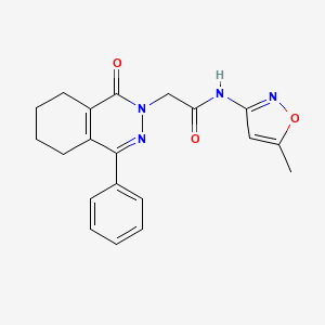 molecular formula C20H20N4O3 B5461476 N-(5-methyl-1,2-oxazol-3-yl)-2-(1-oxo-4-phenyl-5,6,7,8-tetrahydrophthalazin-2(1H)-yl)acetamide 