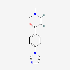 molecular formula C14H15N3O B5461908 3-Dimethylamino-1-(4-imidazol-1-yl-phenyl)-propenone 