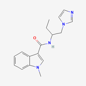 molecular formula C17H20N4O B5461919 N-(1-imidazol-1-ylbutan-2-yl)-1-methylindole-3-carboxamide 