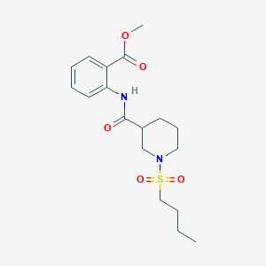 molecular formula C18H26N2O5S B5462034 Methyl 2-[(1-butylsulfonylpiperidine-3-carbonyl)amino]benzoate 