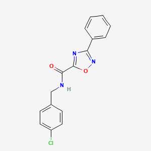 molecular formula C16H12ClN3O2 B5462108 N-(4-chlorobenzyl)-3-phenyl-1,2,4-oxadiazole-5-carboxamide 