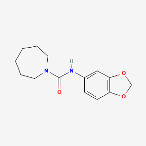 molecular formula C14H18N2O3 B5462209 N-(1,3-benzodioxol-5-yl)azepane-1-carboxamide 