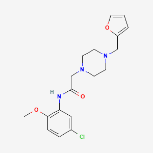 molecular formula C18H22ClN3O3 B5462370 N-(5-chloro-2-methoxyphenyl)-2-{4-[(furan-2-yl)methyl]piperazin-1-yl}acetamide 
