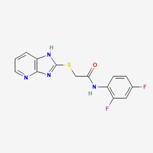 molecular formula C14H10F2N4OS B5462407 N-(2,4-DIFLUOROPHENYL)-2-{3H-IMIDAZO[4,5-B]PYRIDIN-2-YLSULFANYL}ACETAMIDE 