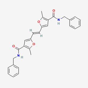 molecular formula C28H26N2O4 B5462427 N-benzyl-5-[(E)-2-[4-(benzylcarbamoyl)-5-methylfuran-2-yl]ethenyl]-2-methylfuran-3-carboxamide 