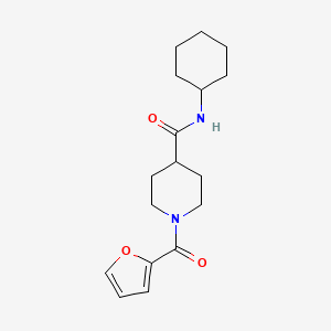molecular formula C17H24N2O3 B5462450 N-CYCLOHEXYL-1-(2-FURYLCARBONYL)-4-PIPERIDINECARBOXAMIDE 