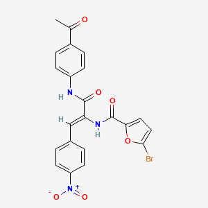 molecular formula C22H16BrN3O6 B5462569 N-[(Z)-3-(4-acetylanilino)-1-(4-nitrophenyl)-3-oxoprop-1-en-2-yl]-5-bromofuran-2-carboxamide 
