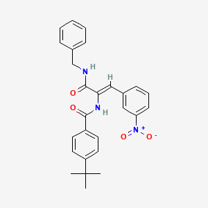 molecular formula C27H27N3O4 B5462610 N-[(Z)-3-(benzylamino)-1-(3-nitrophenyl)-3-oxoprop-1-en-2-yl]-4-tert-butylbenzamide 