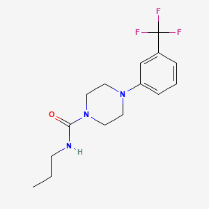 molecular formula C15H20F3N3O B5462999 N-propyl-4-[3-(trifluoromethyl)phenyl]piperazine-1-carboxamide 