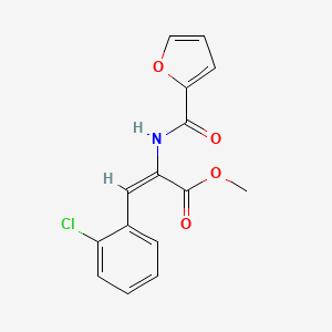 molecular formula C15H12ClNO4 B5463010 methyl (E)-3-(2-chlorophenyl)-2-(furan-2-carbonylamino)prop-2-enoate 