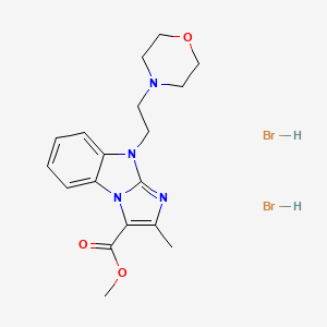 molecular formula C18H24Br2N4O3 B5463209 Methyl 2-methyl-4-(2-morpholin-4-ylethyl)imidazo[1,2-a]benzimidazole-1-carboxylate;dihydrobromide 