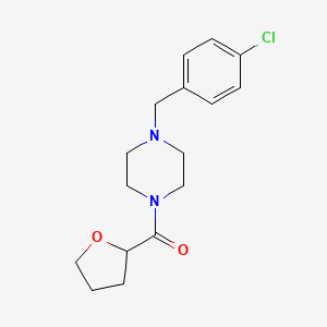 molecular formula C16H21ClN2O2 B5463261 [4-(4-CHLOROBENZYL)PIPERAZINO](TETRAHYDRO-2-FURANYL)METHANONE 