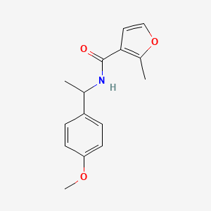 molecular formula C15H17NO3 B5463293 N-[1-(4-methoxyphenyl)ethyl]-2-methylfuran-3-carboxamide 