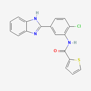 molecular formula C18H12ClN3OS B5463749 N-[5-(1H-benzimidazol-2-yl)-2-chlorophenyl]thiophene-2-carboxamide 