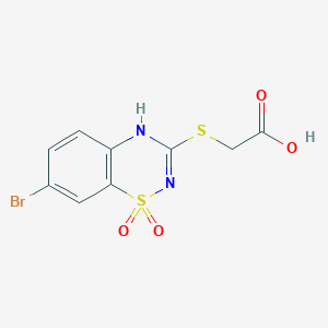 3-[(Carboxymethyl)thio]-7-bromo-4H-1,2,4-benzothiadiazine 1,1-dioxide