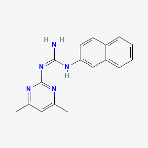 molecular formula C17H17N5 B5464200 N'-(4,6-DIMETHYLPYRIMIDIN-2-YL)-N-(NAPHTHALEN-2-YL)GUANIDINE 