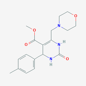 molecular formula C18H23N3O4 B5464363 Methyl 4-(4-methylphenyl)-6-(morpholin-4-ylmethyl)-2-oxo-1,2,3,4-tetrahydropyrimidine-5-carboxylate 