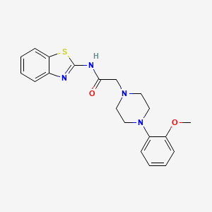 molecular formula C20H22N4O2S B5464380 N-(1,3-benzothiazol-2-yl)-2-[4-(2-methoxyphenyl)piperazin-1-yl]acetamide 
