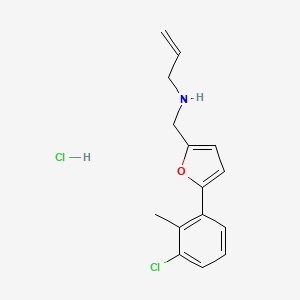 molecular formula C15H17Cl2NO B5464495 N-[[5-(3-chloro-2-methylphenyl)furan-2-yl]methyl]prop-2-en-1-amine;hydrochloride 