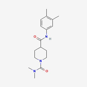 molecular formula C17H25N3O2 B5464498 N~4~-(3,4-dimethylphenyl)-N~1~,N~1~-dimethylpiperidine-1,4-dicarboxamide 