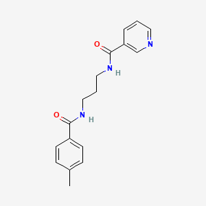 molecular formula C17H19N3O2 B5464578 N-{3-[(4-methylbenzoyl)amino]propyl}nicotinamide 