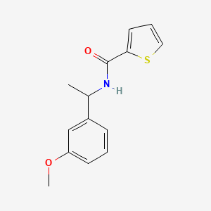 molecular formula C14H15NO2S B5464763 N-[1-(3-methoxyphenyl)ethyl]thiophene-2-carboxamide 