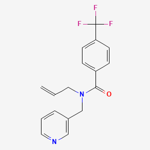 molecular formula C17H15F3N2O B5464843 N-allyl-N-(pyridin-3-ylmethyl)-4-(trifluoromethyl)benzamide 