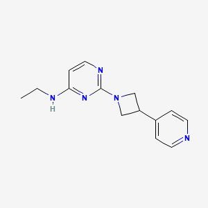 molecular formula C14H17N5 B5464845 N-ethyl-2-[3-(4-pyridinyl)-1-azetidinyl]-4-pyrimidinamine 