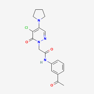 molecular formula C18H19ClN4O3 B5464859 N-(3-acetylphenyl)-2-(5-chloro-6-oxo-4-(pyrrolidin-1-yl)pyridazin-1(6H)-yl)acetamide 