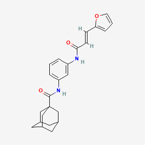 molecular formula C24H26N2O3 B5464898 N-(3-{[3-(2-furyl)acryloyl]amino}phenyl)-1-adamantanecarboxamide 