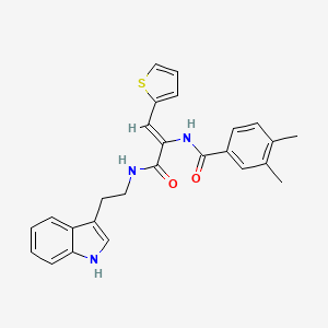 molecular formula C26H25N3O2S B5464968 N-[1-({[2-(1H-indol-3-yl)ethyl]amino}carbonyl)-2-(2-thienyl)vinyl]-3,4-dimethylbenzamide 