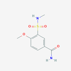 molecular formula C9H12N2O4S B5465072 4-Methoxy-3-(methylsulfamoyl)benzamide 