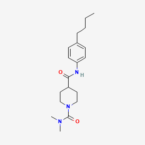 molecular formula C19H29N3O2 B5465277 N~4~-(4-butylphenyl)-N~1~,N~1~-dimethylpiperidine-1,4-dicarboxamide 