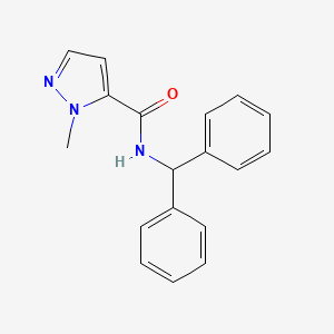 molecular formula C18H17N3O B5465296 N-(diphenylmethyl)-1-methyl-1H-pyrazole-5-carboxamide 