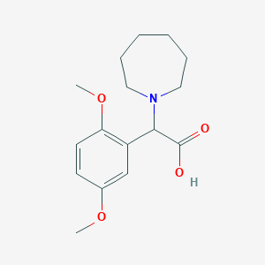 molecular formula C16H23NO4 B5465481 azepan-1-yl(2,5-dimethoxyphenyl)acetic acid 