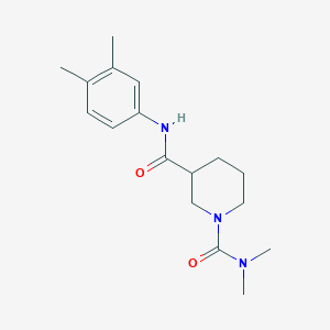 molecular formula C17H25N3O2 B5465510 N~3~-(3,4-dimethylphenyl)-N~1~,N~1~-dimethylpiperidine-1,3-dicarboxamide 