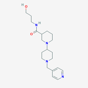 molecular formula C20H32N4O2 B5465596 N-(3-hydroxypropyl)-1'-(pyridin-4-ylmethyl)-1,4'-bipiperidine-3-carboxamide 