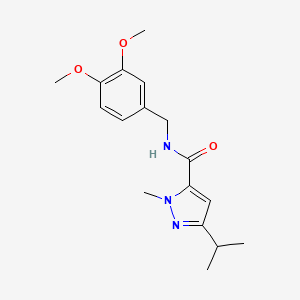 molecular formula C17H23N3O3 B5467158 N-(3,4-dimethoxybenzyl)-3-isopropyl-1-methyl-1H-pyrazole-5-carboxamide 