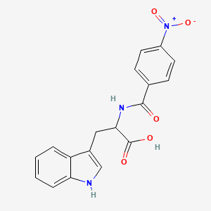 molecular formula C18H15N3O5 B5468747 Tryptophan, N(alpha)-[4-nitrobenzoyl]- 