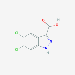 molecular formula C8H4Cl2N2O2 B054694 5,6-Dichloro-1H-indazole-3-carboxylic acid CAS No. 124459-91-2
