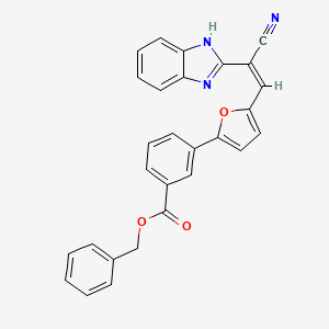 molecular formula C28H19N3O3 B5469965 benzyl 3-[5-[(Z)-2-(1H-benzimidazol-2-yl)-2-cyanoethenyl]furan-2-yl]benzoate 