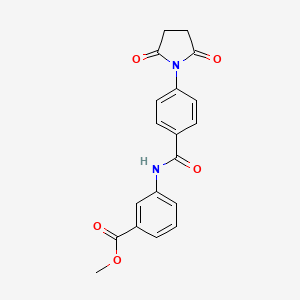 molecular formula C19H16N2O5 B5470791 methyl 3-{[4-(2,5-dioxo-1-pyrrolidinyl)benzoyl]amino}benzoate 