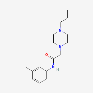 molecular formula C16H25N3O B5471038 N-(3-methylphenyl)-2-(4-propylpiperazin-1-yl)acetamide 