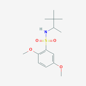 molecular formula C14H23NO4S B5471231 N-(3,3-DIMETHYL-2-BUTANYL)-2,5-DIMETHOXYBENZENESULFONAMIDE 
