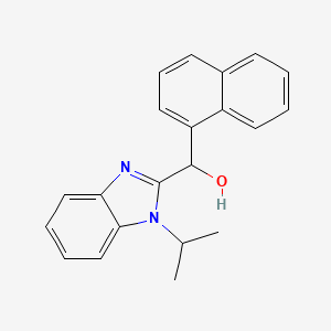molecular formula C21H20N2O B5471511 (1-isopropyl-1H-1,3-benzimidazol-2-yl)(1-naphthyl)methanol 