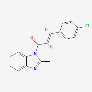 molecular formula C17H13ClN2O B5471719 1-[3-(4-chlorophenyl)acryloyl]-2-methyl-1H-benzimidazole 