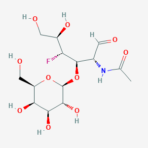 molecular formula C14H24FNO10 B054718 2-Acetamido-2,4-dideoxy-4-fluoro-3-O-galactopyranosylglucopyranose CAS No. 115973-73-4